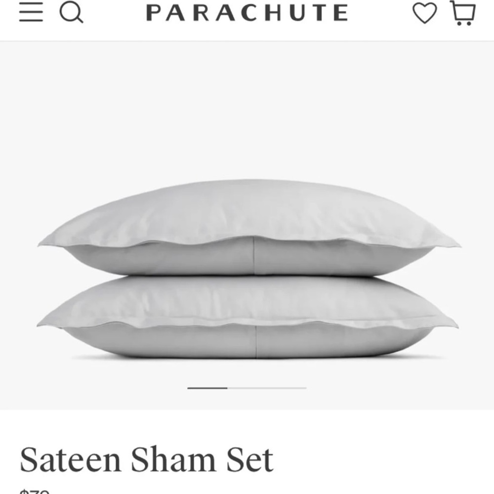 Parachute king size Sateen sham set. EUC